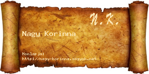 Nagy Korinna névjegykártya