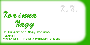 korinna nagy business card